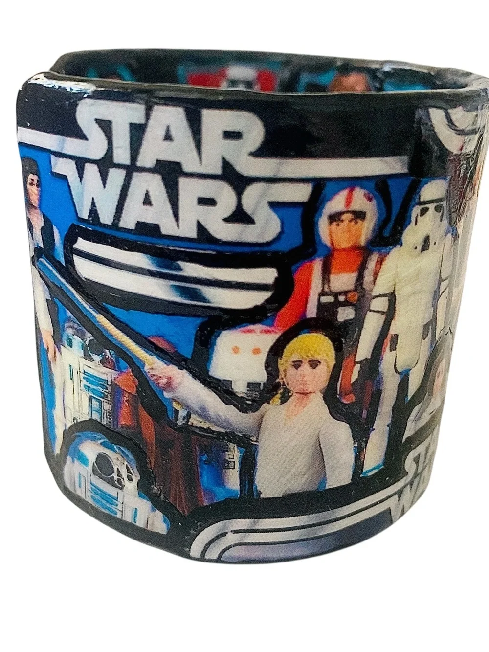 Star Wars Multi-Color Character Collage Wide Cuff Bracelet